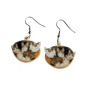 Basket Kittens Earrings